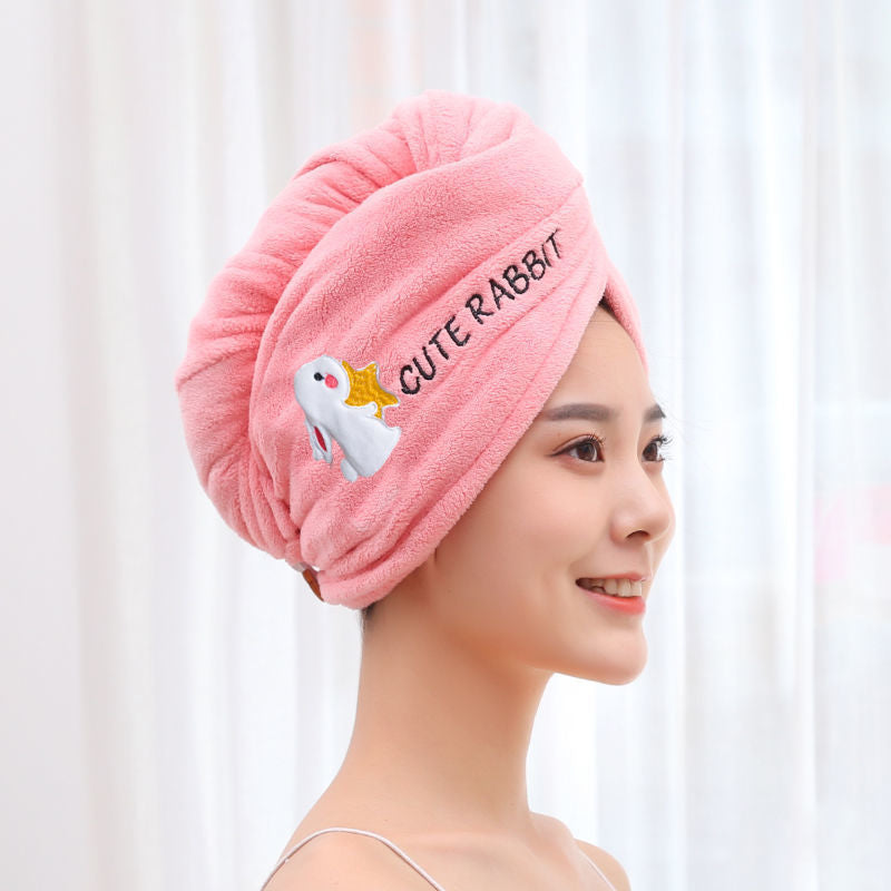 Women Girl Towels Bathroom Microfiber Towel Rapid Drying Hair Towel Magic Shower Cap Lady Turban Head Wrap