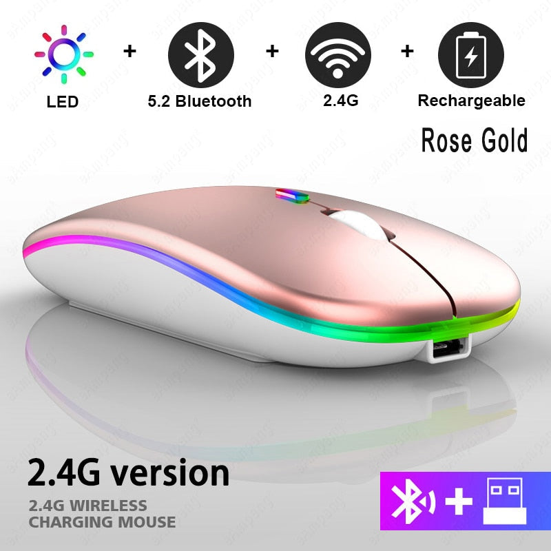 5.2 BT Wireless Mouse for Apple Macbook Air Xiaomi Pro Mouse For Huawei Matebook Laptop Notebook Computer iPad Tablet MatePad