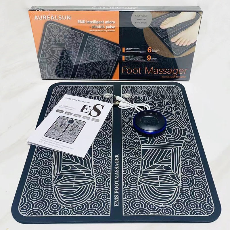 Foot Massager Mat Massageador Pes Muscular Electric EMS Health Care Relaxation  Massage